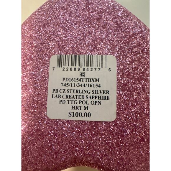 NEW in Gift Box Cubic Zirconia diamond MOON - gold Heart Sterling Silver Chain - Picture 14 of 14